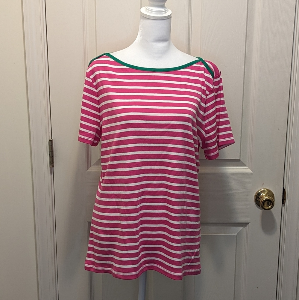 CHARTER CLUB Prima Knit Striped Boatneck Top NWT